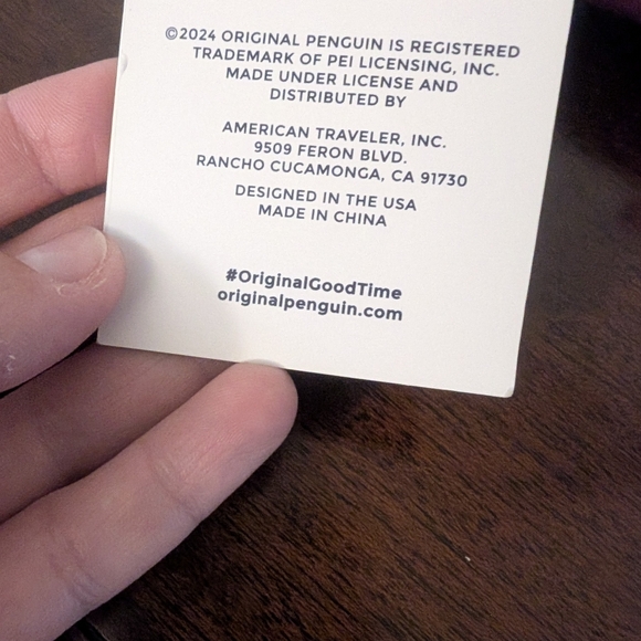 Original Penguin by Munsingwear (NWT) Burgundy & Navy Fanny Pack / Belt Bag - Picture 5 of 7